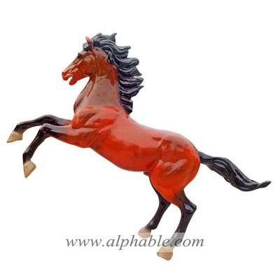 Fiberglass painted horse statues FBA-012