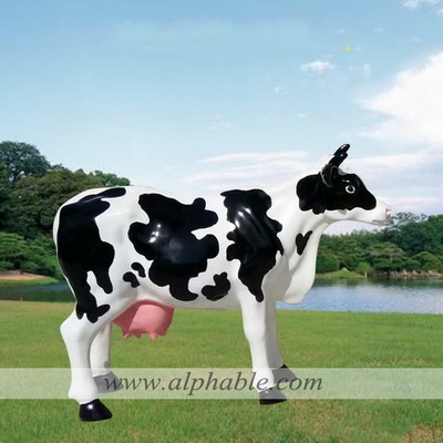 Painted large milk cow sculpture FBA-040