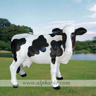 Fiberglass milk cow sculpture FBA-041