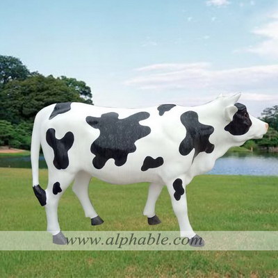 Colorful paint cow sculpture FBA-043