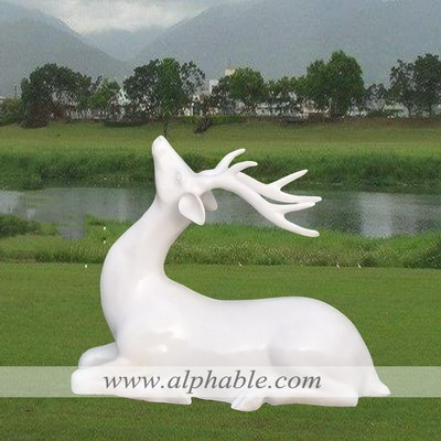 Fiberglass outdoor deer sculpture FBA-064