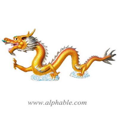 Fiberglass Chinese dragon sculpture FBA-102