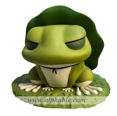 Fiberglass outdoor cartoon frog statue FBC-027