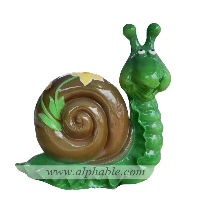 Fiberglass cartoon snail sculpture FBC-004