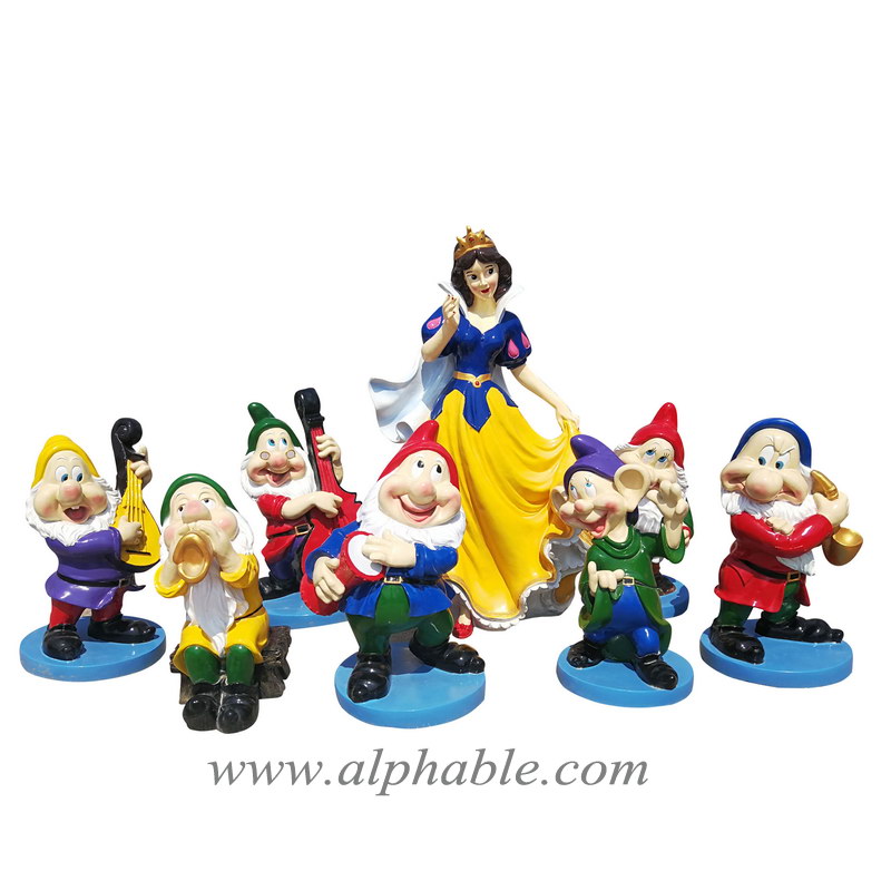 Life size snow white and the seven dwarfs sculpture FBC-028