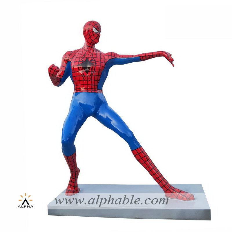 Fiberglass spider man figurative sculpture FBF-029