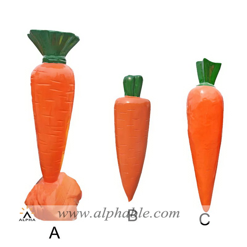 Fiberglass large carrot sculpture FFV-052