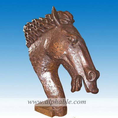 Bronze horse head sculpture CA-013