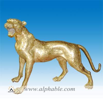 Bronze leopard sculpture CA-024
