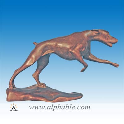 Small brass dog statue sculpture CA-031