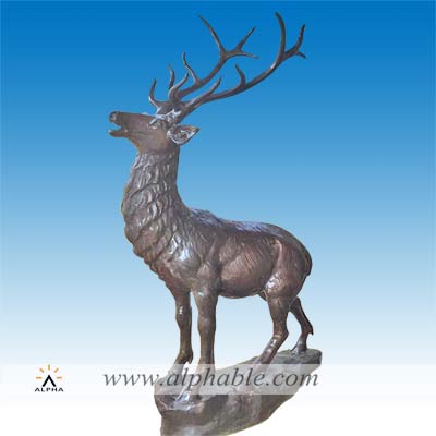 Custom large deer bronze yard sculptures CA-035