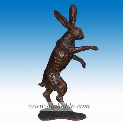 Bronze hare sculpture CA-040