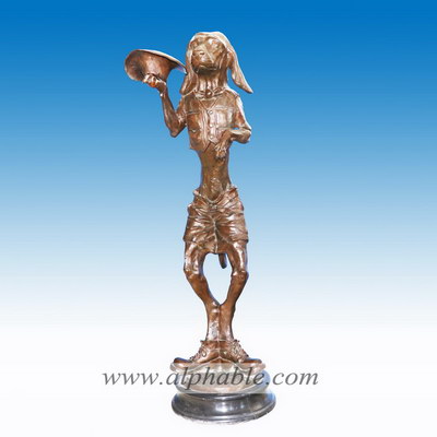 Bronze welcome dog statue CA-041