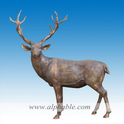 Large size garden bronze deer sculpture CA-072
