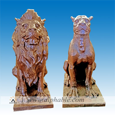 Bronze garden art lion sculptures CA-092