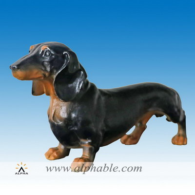 Bronze realistic dog figurines dachshund CA-101
