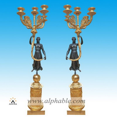 Cast brass candle holder CCD-001