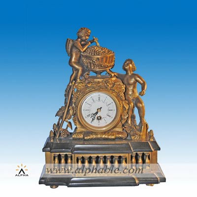 European statue copper clock CC-001