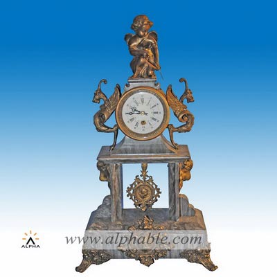 Antique brass mantel clock CC-006