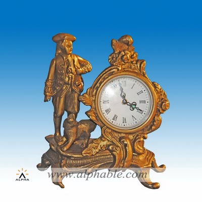 Antique French bronze mantel clocks CC-024