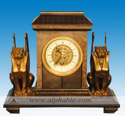 Art deco marble mantel clock CC-060