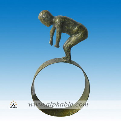 Cast bronze metal sculpture art CMS-047