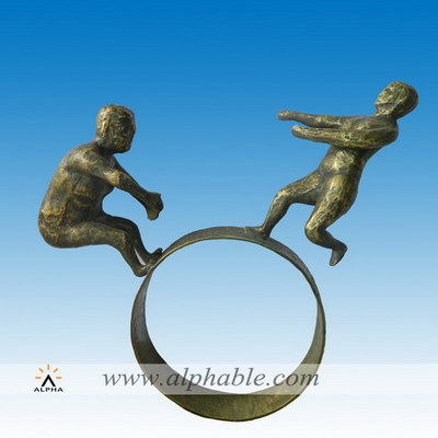 Original bronze children sculpture CMS-048