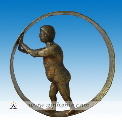 Modern bronze baby sculpture CMS-049