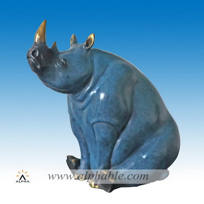 Bronze rhino statue CMS-059