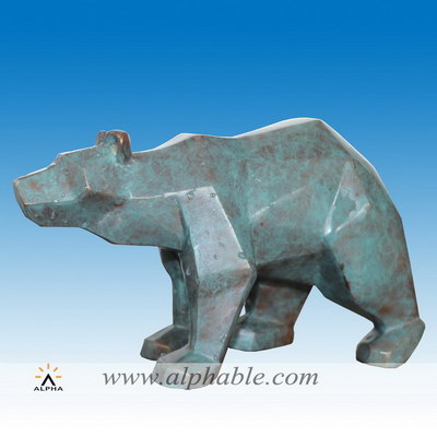 Abstract bronze bear sculpture CMS-062
