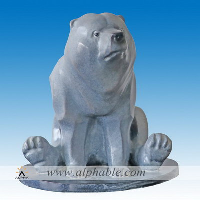 Cast bronze polar bear sculpture CMS-065