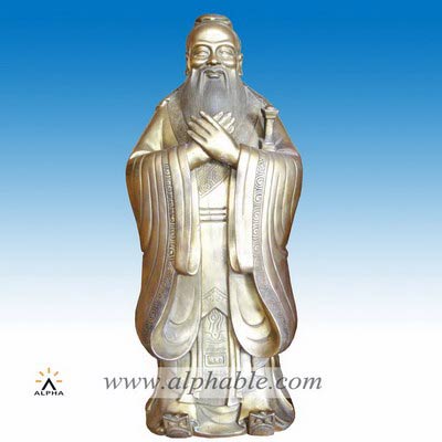 Small size bronze Confucious statue CCS-019