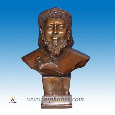 Bronze bust Genghis khan statue CCS-023