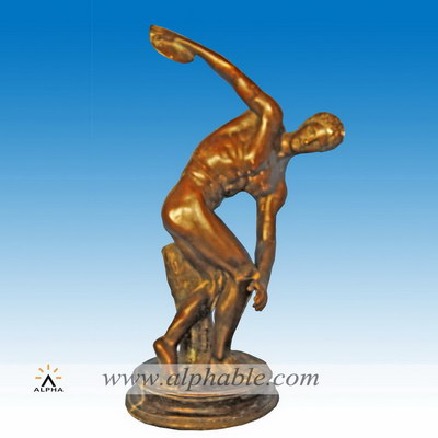 Bronze Rodin Greek discus thrower statue CCS-047