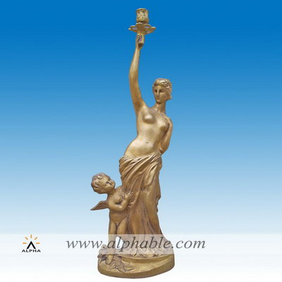 Brass statue candle holder CCS-093