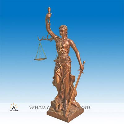 Bronze lady justice statue CCS-124