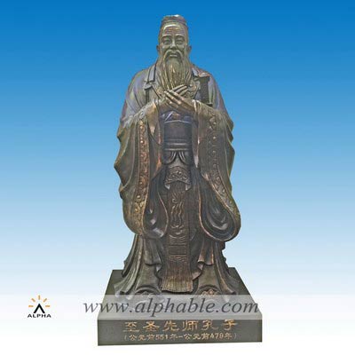 Bronze life size Confucious sculpture CCS-137