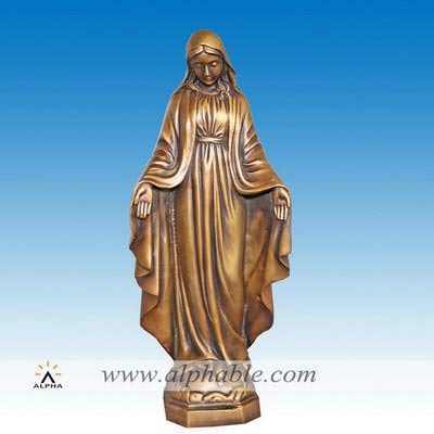 Bronze Virgin Mary sculpture CCS-140