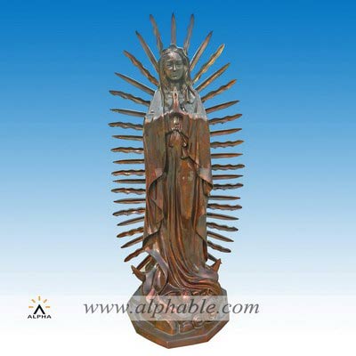 Bronze life size our lady of Guadalupe statue CCS-142