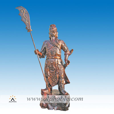 Large brass Guangong sculpture CCS-149
