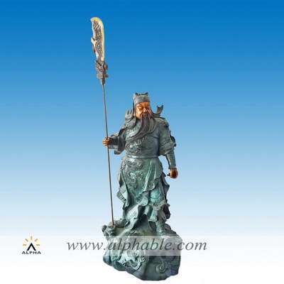 Brass Kuan Yu statue sculpture CCS-169