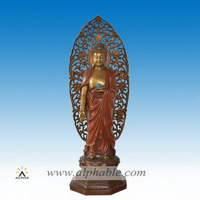 Bronze standing Buddha sculpture CCS-175