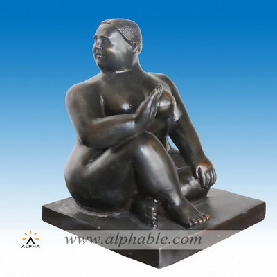 Bronze fat lady statue CCS-176