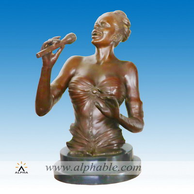 Bronze female singer sculpture CCS-181