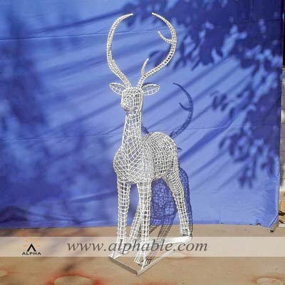 Wire mesh art deer sculpture STW-012