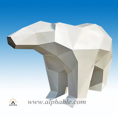 Metal bear sculpture STL-022