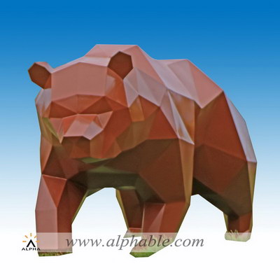 Large steel bear sculpture STL-027