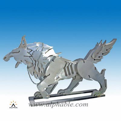 Original metal wolf sculpture STL-041