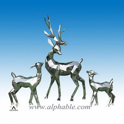 Metal deer sculpture STL-046