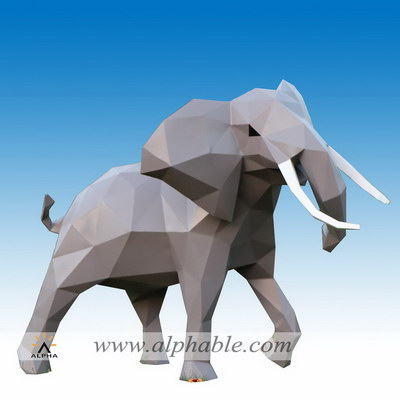 Metal elephant sculpture STL-054